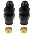 2pcs 6an 9 16-18 Unf Male Flare To 3 8 Hardline Compression Fitting Fuel Oil Line Connector 