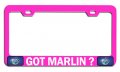 Marlin Fishing Pink Metal License Plate Frame Tag Holder Universal Fit For Us And Canada Vehicles Heavy Duty Steel 12 5 X 6 In 