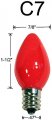 Creative Hobbiesa Box Of 25 Light Bulbs Ceramic Opaque Red Steady Burning 7 Watt C7 Candelabra Base -great For Night Lights