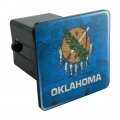Rustic Distressed Oklahoma State Flag Tow Trailer Hitch Cover Plug Insert