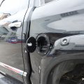 Car Gas Tank Fuel Cap Gate Lock Cover Compatible With Toyota Tundra 2007-2021 Black Door Trim Accessories Made Of Aluminum
