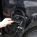 Car Gas Tank Fuel Cap Gate Lock Cover Compatible With Toyota Tundra 2007-2021 Black Door Trim Accessories Made Of Aluminum