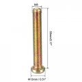 Uxcell M8x55mm Furniture Screw Hex Socket Machine Screws Zinc Plated Fasteners Bolts Full Thread Carbon Steel 10pcs