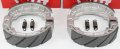 2 Sets Water Grooved Front Brake Shoes Springs For The 2002-2011 E-ton Viper Rxl150r 