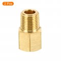 Uxcell 1 8 Npt Male X Female Brass Pipe Fitting Hex Reducer Adaptor For Water Gas Transfer 2pcs