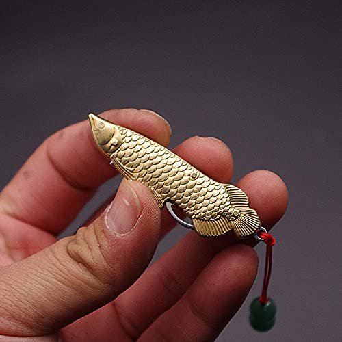 Epichao Fish Shape Golden Stainless Steel Mini Knife Pocket Folding Tiny Thumb Multitool Small Keychain