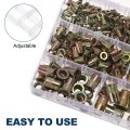 368 Pcs Rivet Nut Kit Carbon Steel Sae Threaded Insert Nuts With Zinc Plating For Automotive And Industrial Use Assorted Sizes