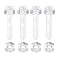 50 Sets Clear Acrylic Screws And Nuts Kit M3 X 15mm Pc Transparent Round Head Phillips Bolts With Hex For Machine Electronic 