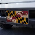 Graphics More Rustic Distressed Maryland State Flag Novelty Metal Vanity Tag License Plate