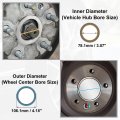 4pcs Od 106 1mm To Id 78 Aluminum Alloy Car Hub Centric Rings Wheel Bore Center Spacer