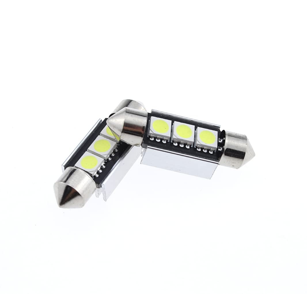 6411 6418 C5w Festoon Led Bulbs 4 Pack Xenon White Interior Map Dome And License Plate Courtesy Door Lights 1 5 In 36mm 9 To