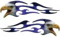 Weston Ink Screaming Eagle Head Tribal Flame Graphic Kit With Blue Inferno Flames 