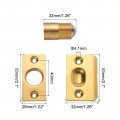 Uxcell 4pcs Closet Door Ball Catch Hardware Stainless Steel Adjustable With Strike Plate Drive In For Cabinet Gold