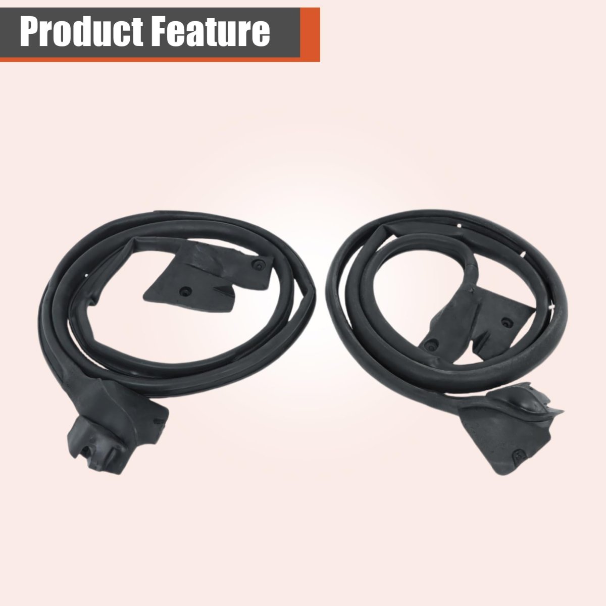 2pcs Door Rubber Seals Weatherstrip Left And Right Replacement For Cutlass El Camino 1978-1987