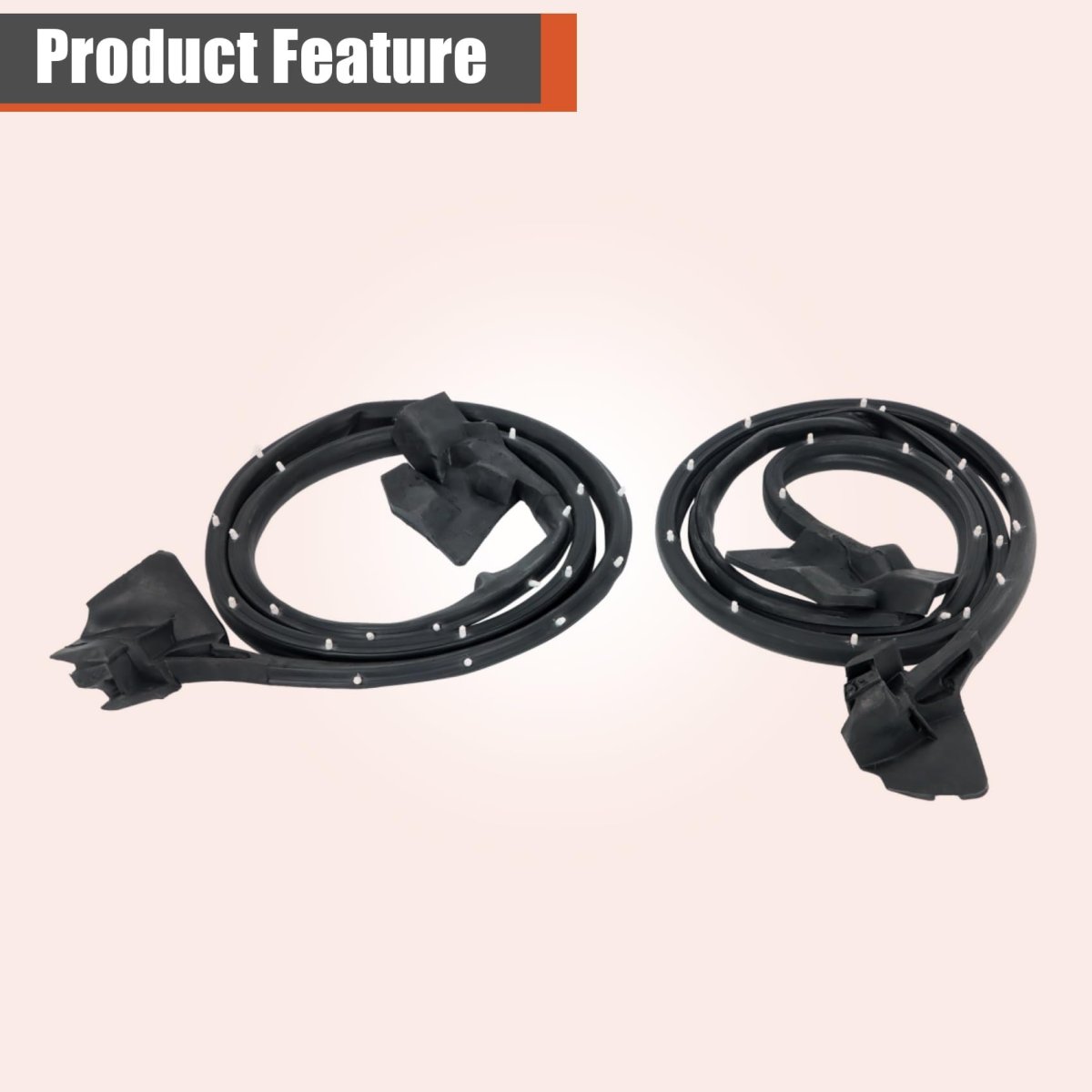 2pcs Door Rubber Seals Weatherstrip Left And Right Replacement For Cutlass El Camino 1978-1987