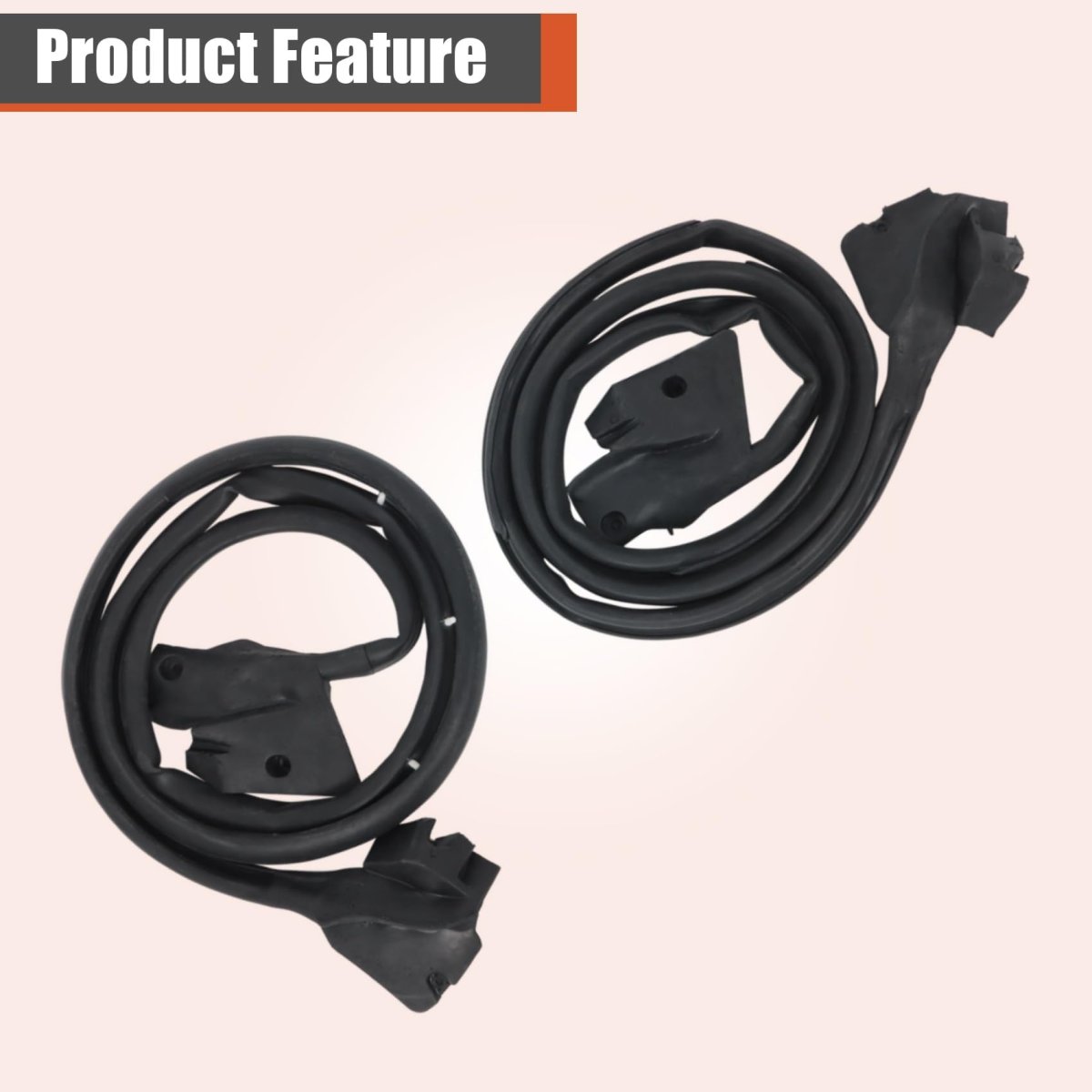 2pcs Door Rubber Seals Weatherstrip Left And Right Replacement For Cutlass El Camino 1978-1987
