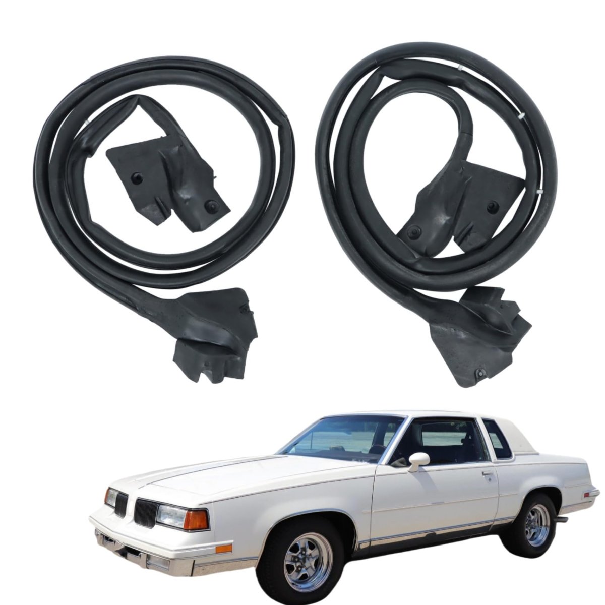 2pcs Door Rubber Seals Weatherstrip Left And Right Replacement For Cutlass El Camino 1978-1987