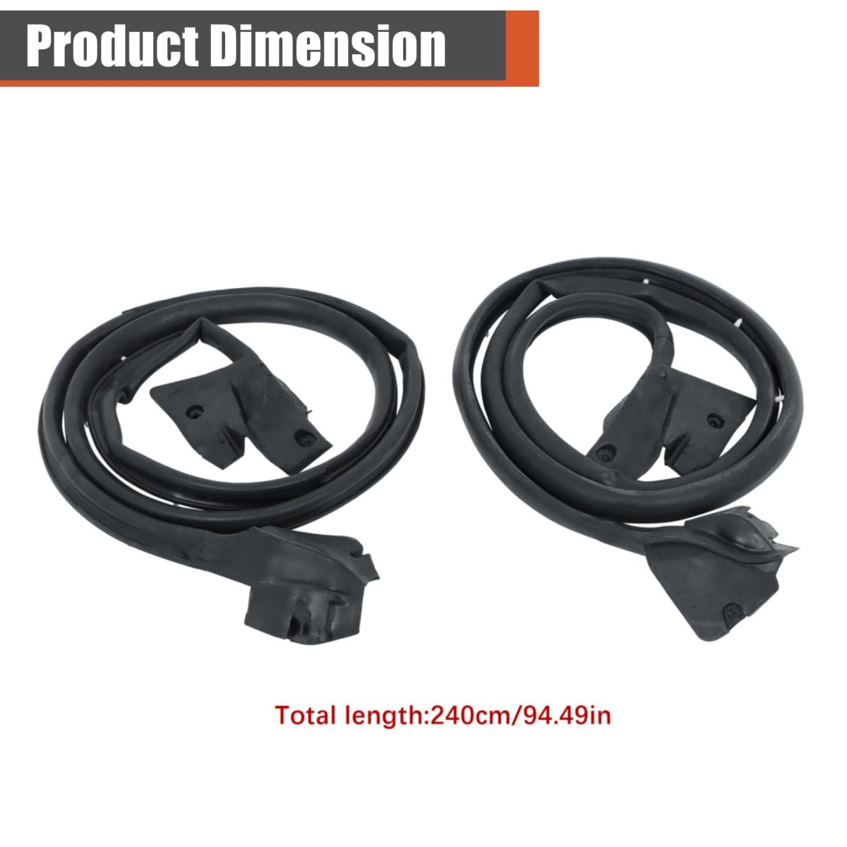 2pcs Door Rubber Seals Weatherstrip Left And Right Replacement For Cutlass El Camino 1978-1987