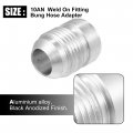 X Autohaux Car Auto 10an Male Weld On Fitting Bung Hose Adapter Fuel Oil Aluminum Alloy Silver Tone Pack Of 10