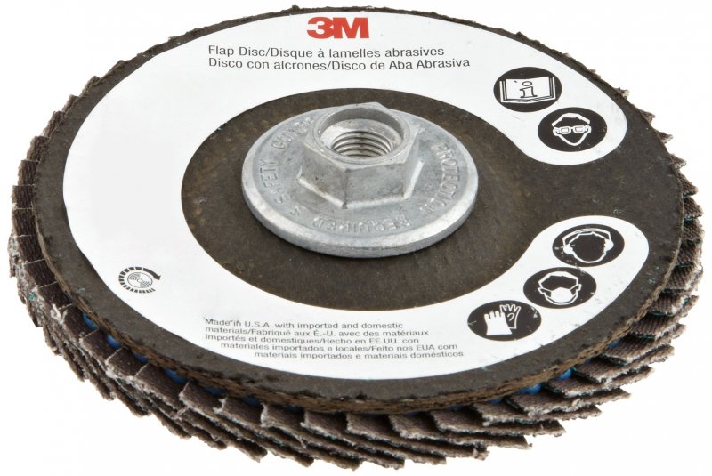 Flap Disc 577f Grit 40 Type 29 Quick Change Metal For Angle Grinder 4 In X 3 8 24 Zirconia Alumina Mineral