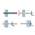 Uxcell 20pcs Spring Toggle Bolt Anchors 3 16 X3 Butterfly Male Thread Loaded Hollow Wall Round Head