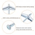 Uxcell 20pcs Spring Toggle Bolt Anchors 3 16 X3 Butterfly Male Thread Loaded Hollow Wall Round Head