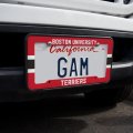 Boston University Stripe License Plate Tag Frame