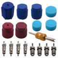Xspeedonline 17pcs Air Conditioning Valve Core Set And Remover Tool Fit For Most Of Vehicles With R134a Ac System Effectively 