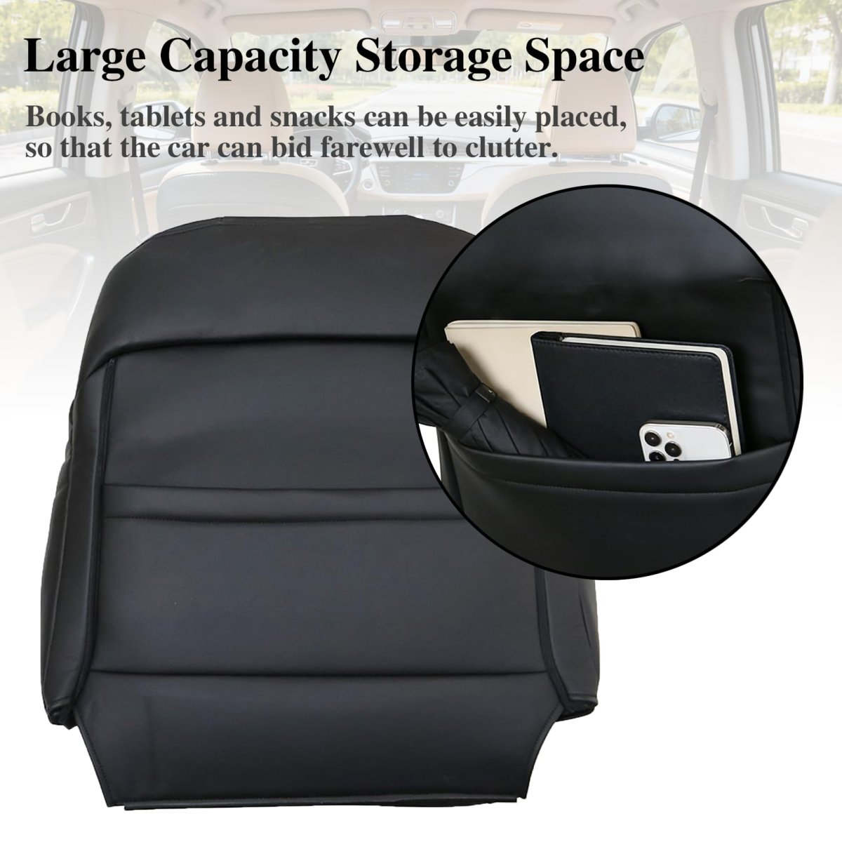 Front Driver Side Bottom And Top Back Replacement Perforated Seat Covers Slate Black Microfiber Leather For Subaru Outback
