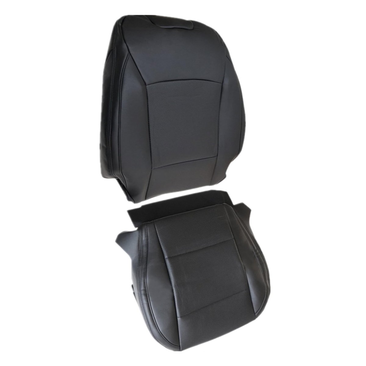 Front Driver Side Bottom And Top Back Replacement Perforated Seat Covers Slate Black Microfiber Leather For Subaru Outback
