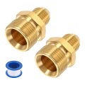 2pcs Pressure Washer Adapter M22 14mm Male To M14 Quick Connect Fittings Brass Convex Mouth Swivel With Sealant Tape For Power 