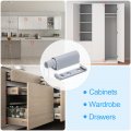 Uxcell D3 Non-magnetic Push Latches 4pcs To Open Door Latch Touch For Wardrobe Cupboard Drawers Grey
