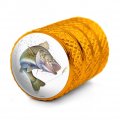 Walleye Fishing 7 Valve Stem Caps For Tire Rim Wheel Aluminum Yellow