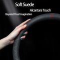 K Lakey Suede Steering Wheel Cover Compatible With Mini Cooper 2004-2007 Alcantara Leather Sport Non-slip Car Interior