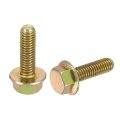 10pcs M6-1 0 X 20mm Metric Flange Hex Cap Bolt Fully Thread Din 6921 Flanged Bolts Hexagon Screws Carbon Steel Zinc Plated 