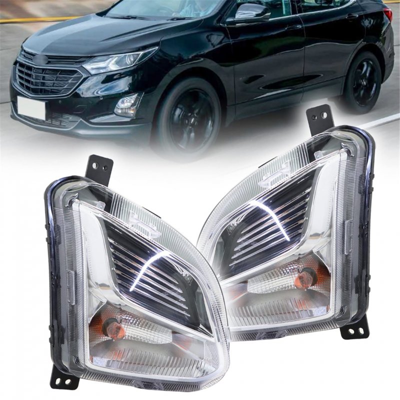 Fog Lights Assembly Replacement For 2018 2019 2020 Chevrolet Equinox Clear Lens With Bulbs Bezel Front Driving Light Left Right