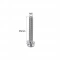 Uxcell M5 X 35mm Stainless Steel Phillips Pan Head Machine Screws Bolts Combine With Spring Washer And Plain Washers 5pcs