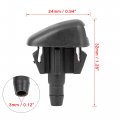 X Autohaux 2pcs Kd45-67-510 Car Windshield Wiper Washer Nozzle Spray Jet Replacement For Mazda 3 6 Cx-5 Cx-9