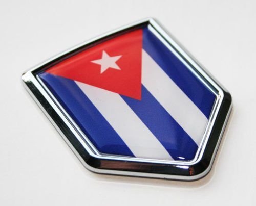 Cuba Cuban Flag Decal Car Chrome Emblem Sticker 3d By Decals Cbshd053