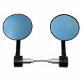 22mm Standard Handle Bars Cnc 7 8 In Round Rearview Side Mirrors For Most Motorcycles Black Aluminum Bar End Mt252-034-bk 