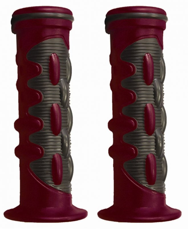Rubber Slip On Sport Bike Grips For 7 8 In Handle Bars Grp-4076-red Red