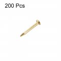 Uxcell Small Tiny Hardware Nails Iron 1x10mm Dxl For Diy Decorative Wooden Boxes Accessories Gold Tone 200pcs