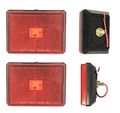 2 Red Square Led Trailer Side Marker Lights Stud Mount 24040 