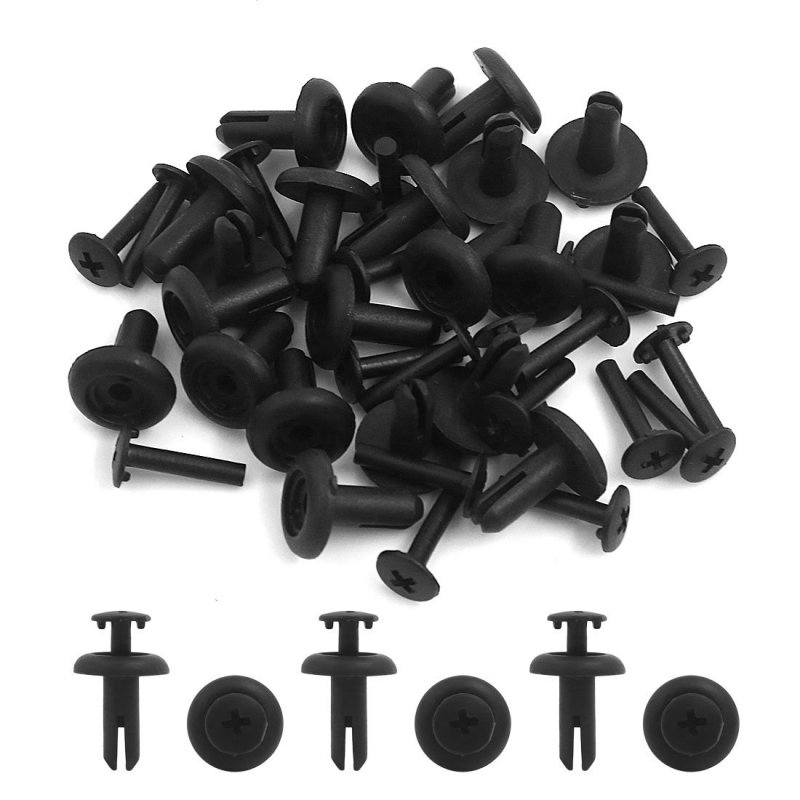 20pcs 7mm Hole Plastic Rivets Interior Carpet Floor Mat Clips For Auto Car