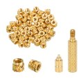 100 Pcs Threaded Inserts With Soldering Iron Tip Press Tool M2 X 3mm H Od Brass Metric Knurled Nuts Heat Set Embedment Nut For 