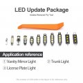 7pcs Led Interior Lights Bulb Kit For Ford Fusion 2013 2014 2015 2016 2017 2018 2019 2020 Vanity Mirror Trunk Cargo License
