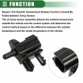 Motoforti Ambient Air Temperature Sensor Outside For Ford Bronco Sport Badlands 2021 Plastic Au5z-12a647-b Black