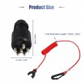 X Autohaux Ignition Switch With Key Lanyard Assembly Set Replace 175974 For Boat Motor 40-200hp