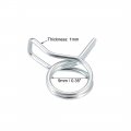 Uxcell Double Wire Spring Hose Clamp 9mm Inner Dia Fit 9 5-10 5mm Od Fuel Line Silicone Tube Clips Zinc Plated 50pcs