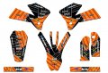 2005-2006 Sx Race Series Orange Senge Graphics Base Kit For Ktm 